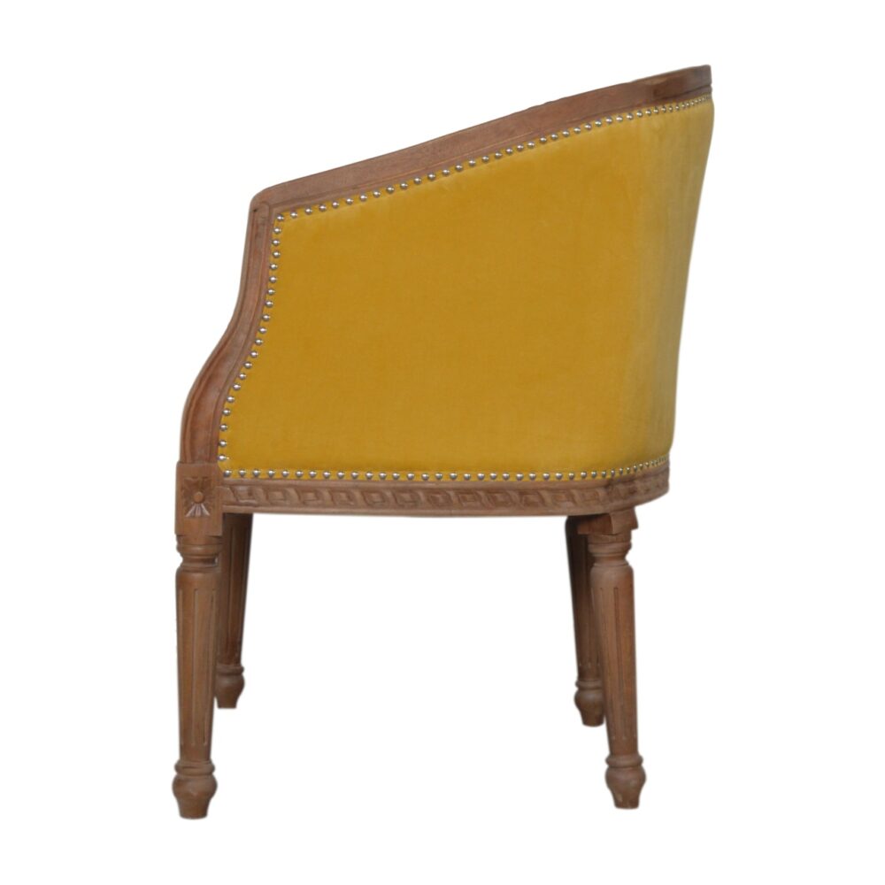 bulk Mustard Velvet Occasional Chair for resale