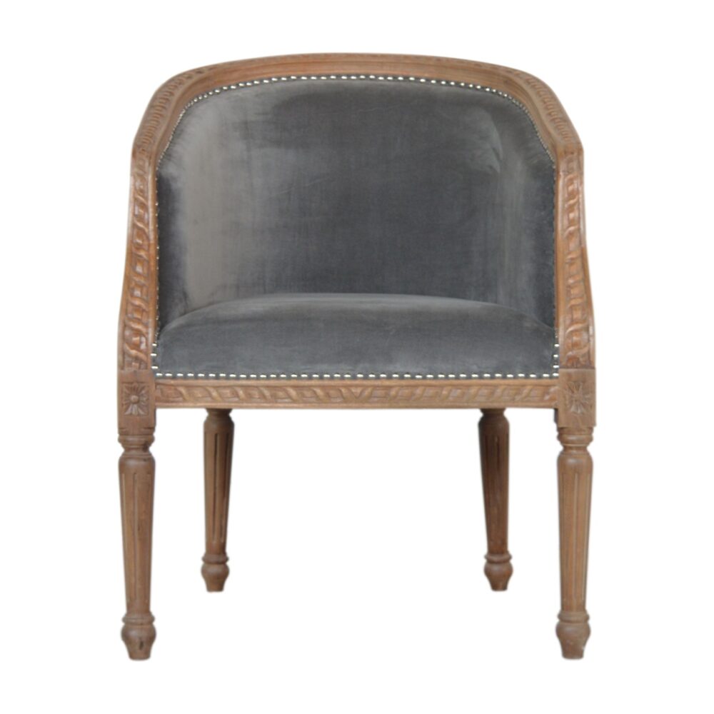 Grey Velvet Occasional Chair wholesalers
