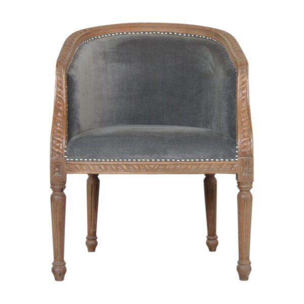 Grey Velvet Occasional Chair for resale
