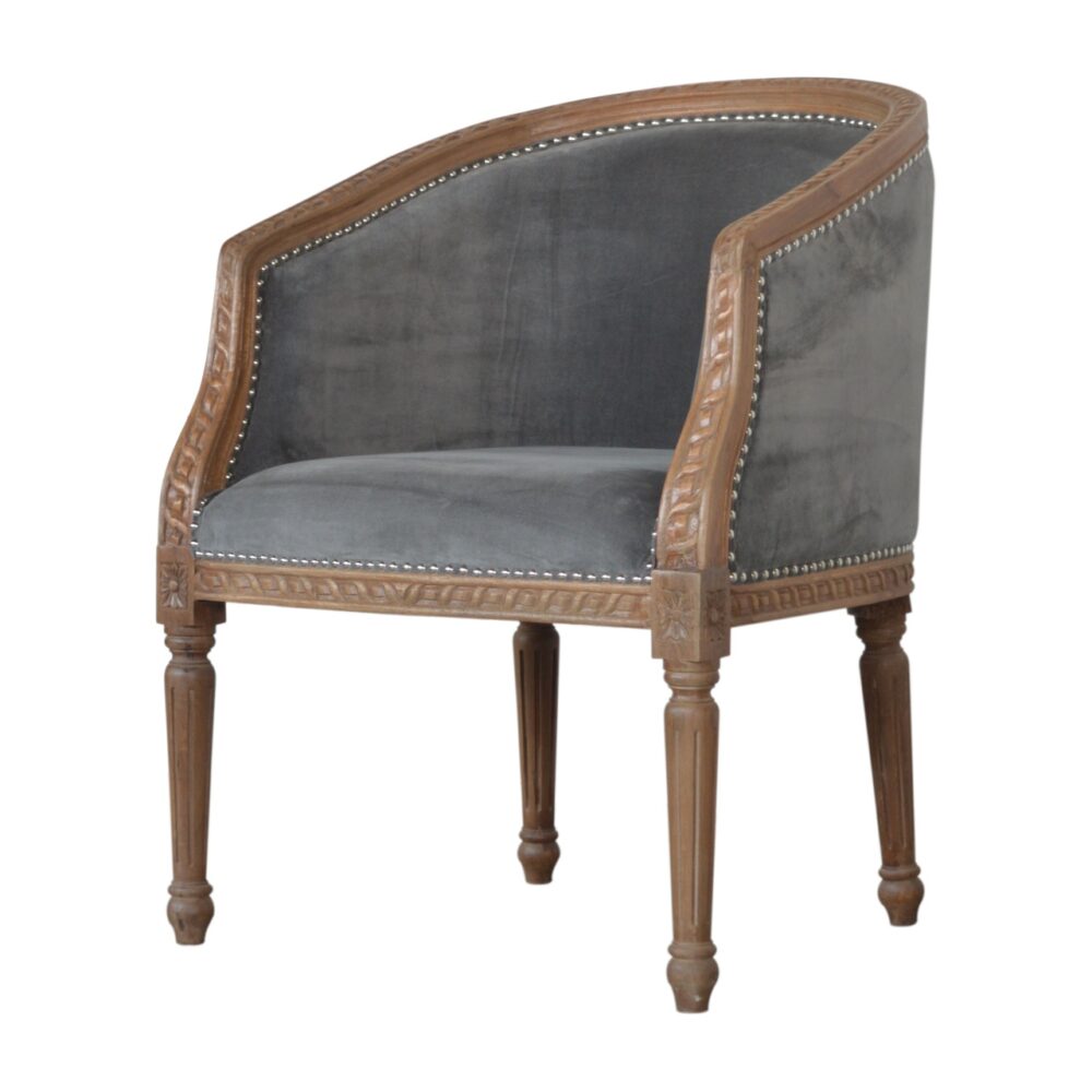 wholesale Grey Velvet Occasional Chair for resale