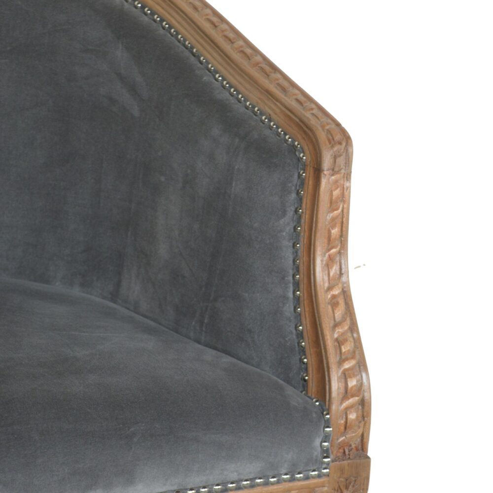 Grey Velvet Occasional Chair for resell