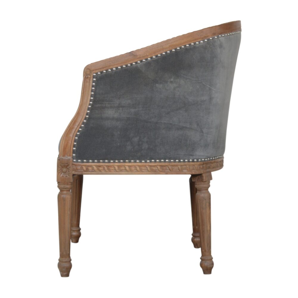 bulk Grey Velvet Occasional Chair for resale