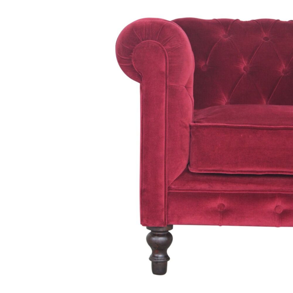 wholesale Wine Red Velvet Chesterfield Armchair for resale