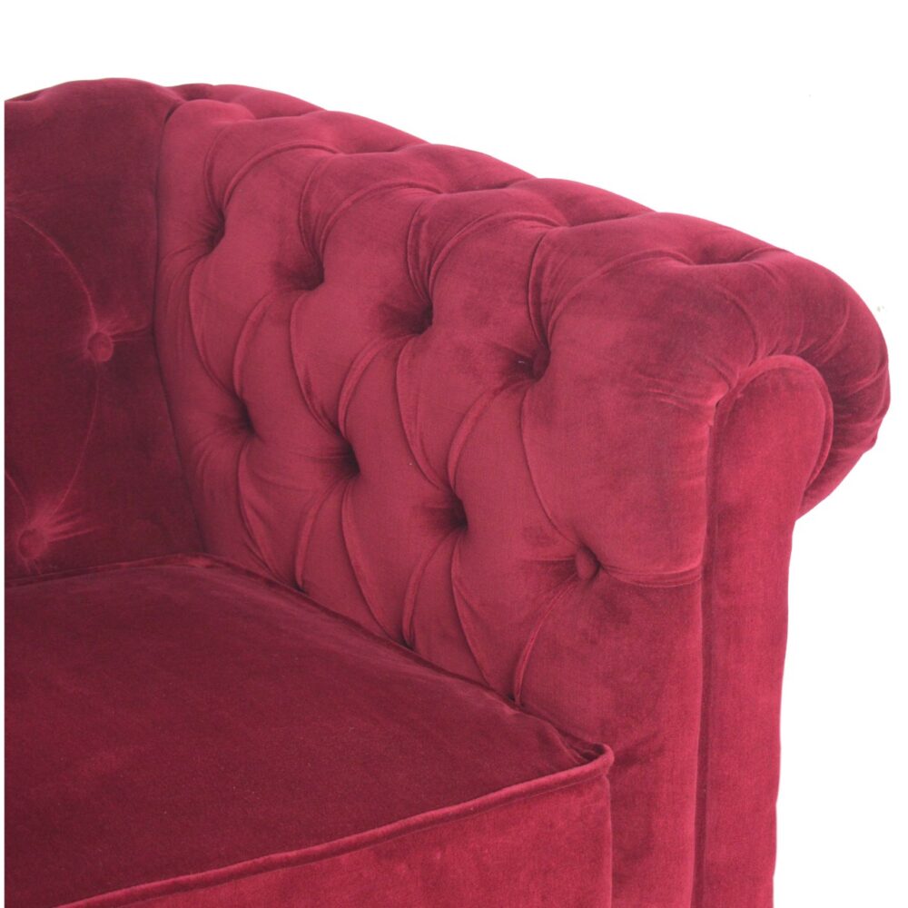 Wine Red Velvet Chesterfield Armchair for resell