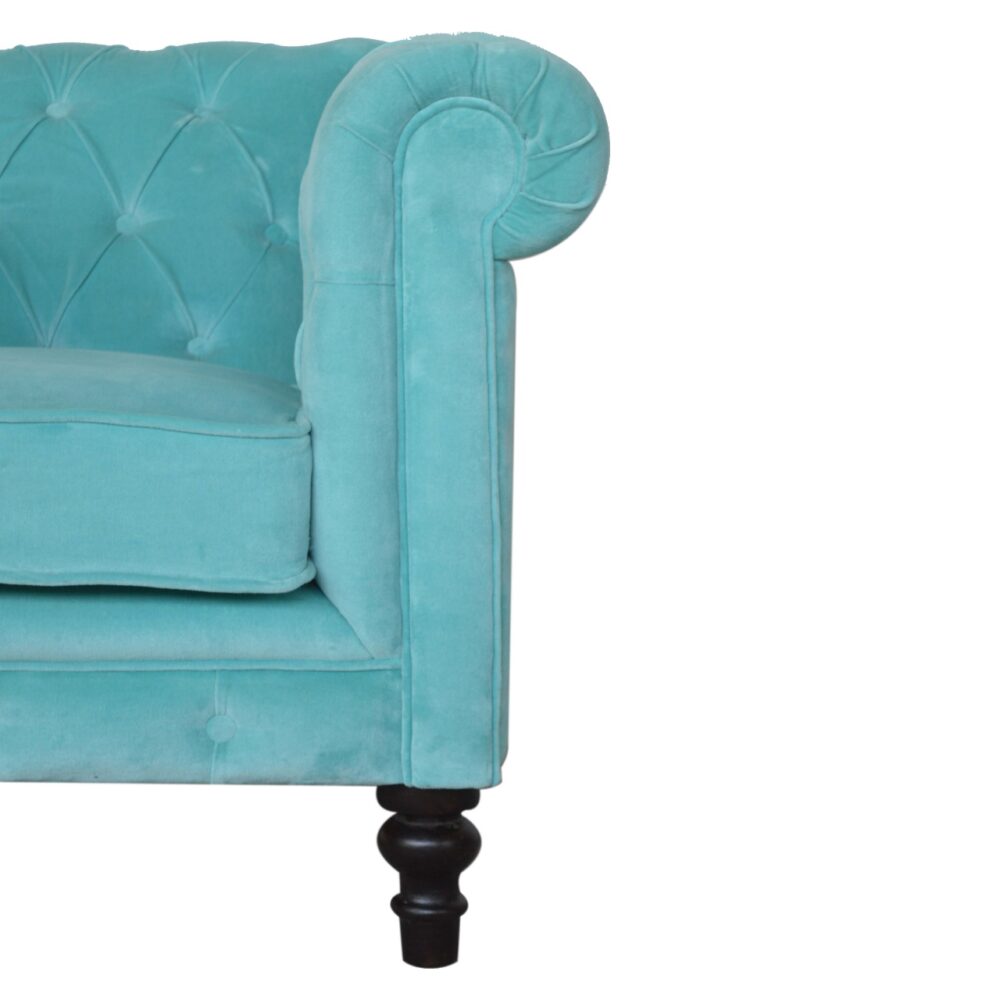 wholesale Turquoise Velvet Chesterfield Armchair for resale