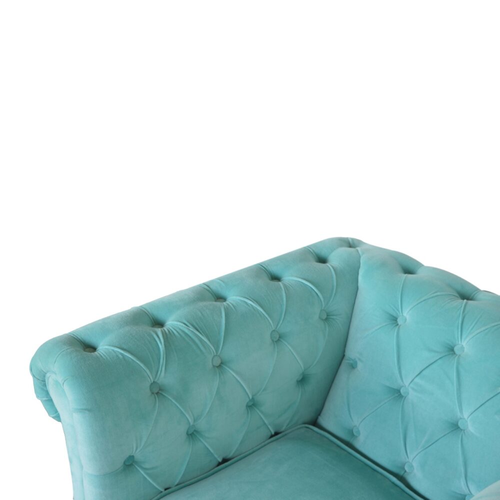 Turquoise Velvet Chesterfield Armchair for wholesale