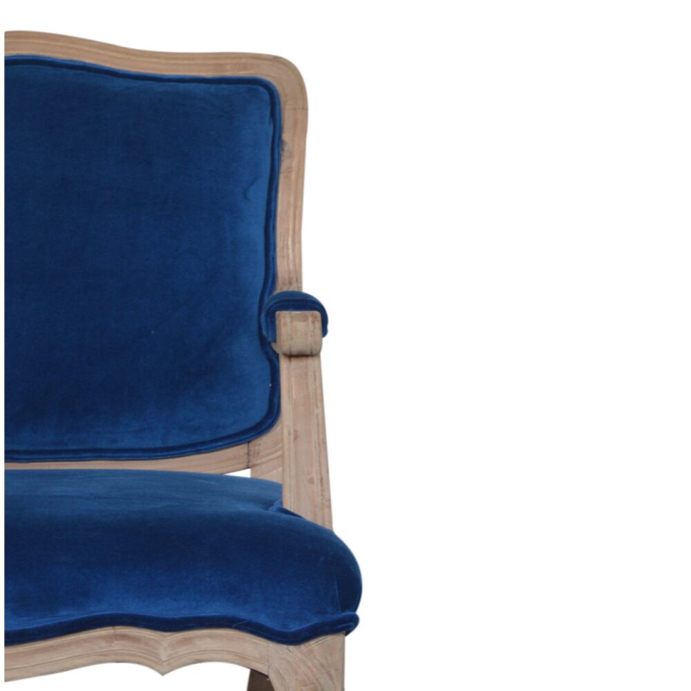 wholesale Royal Blue Velvet French Style Chair for resale