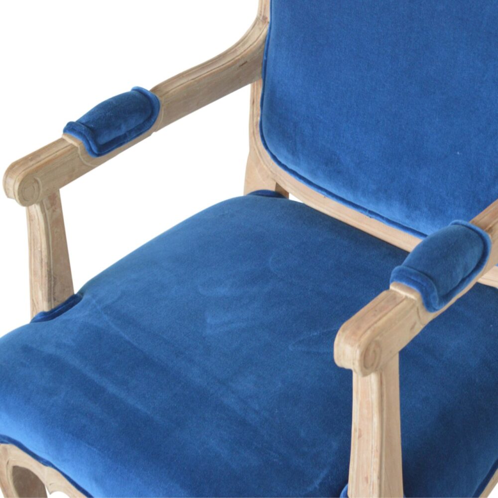 Royal Blue Velvet French Style Chair for resell