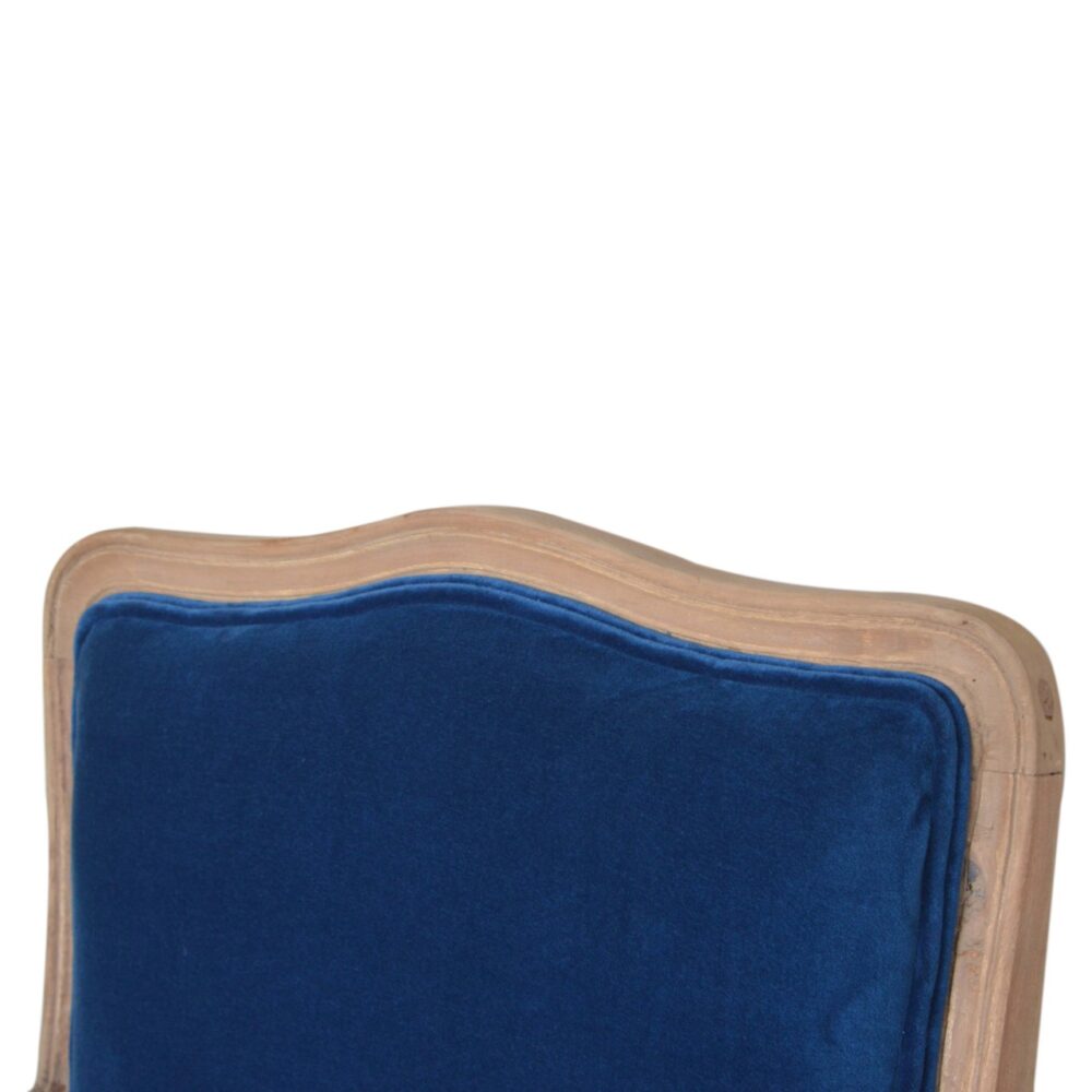 Royal Blue Velvet French Style Chair for reselling