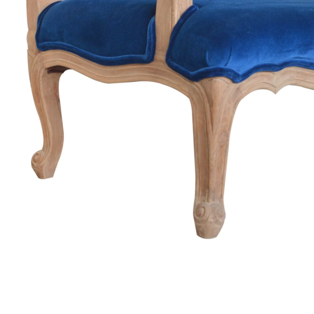 Royal Blue Velvet French Style Chair for wholesale