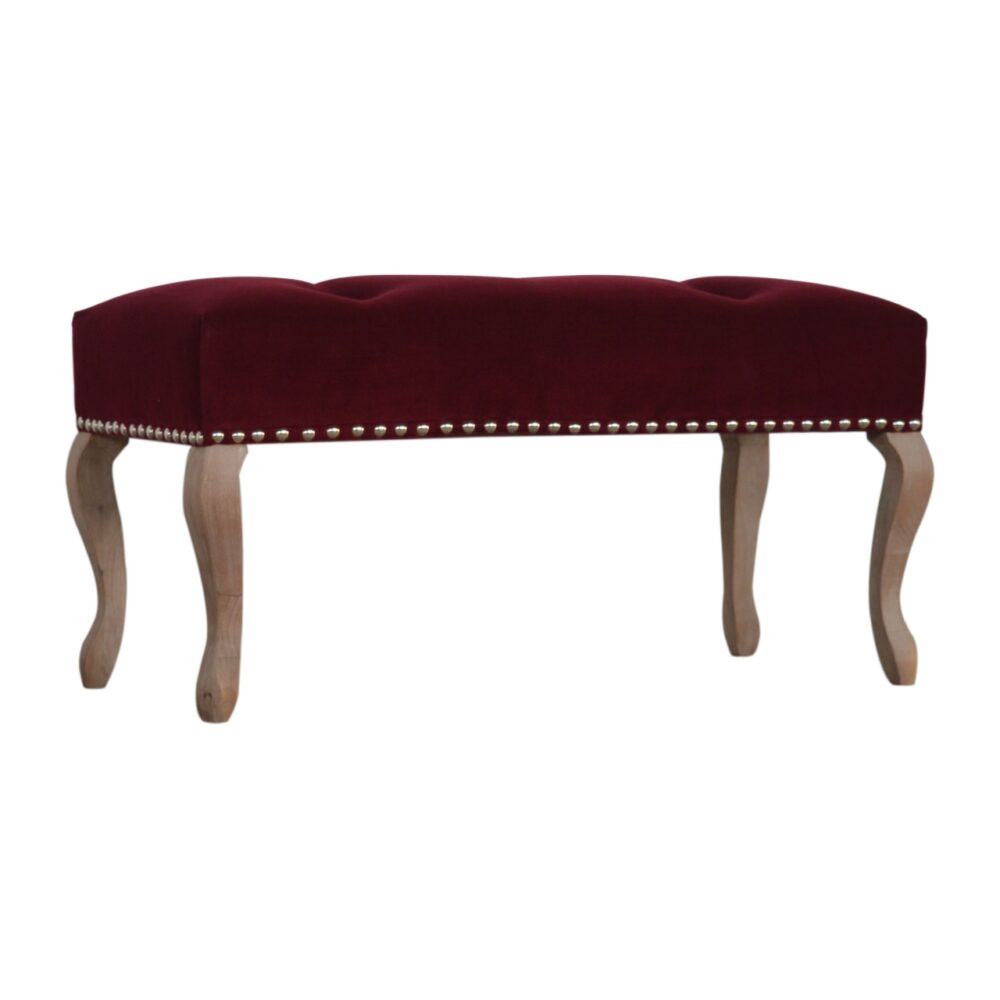 French Style Wine Red Bench dropshipping