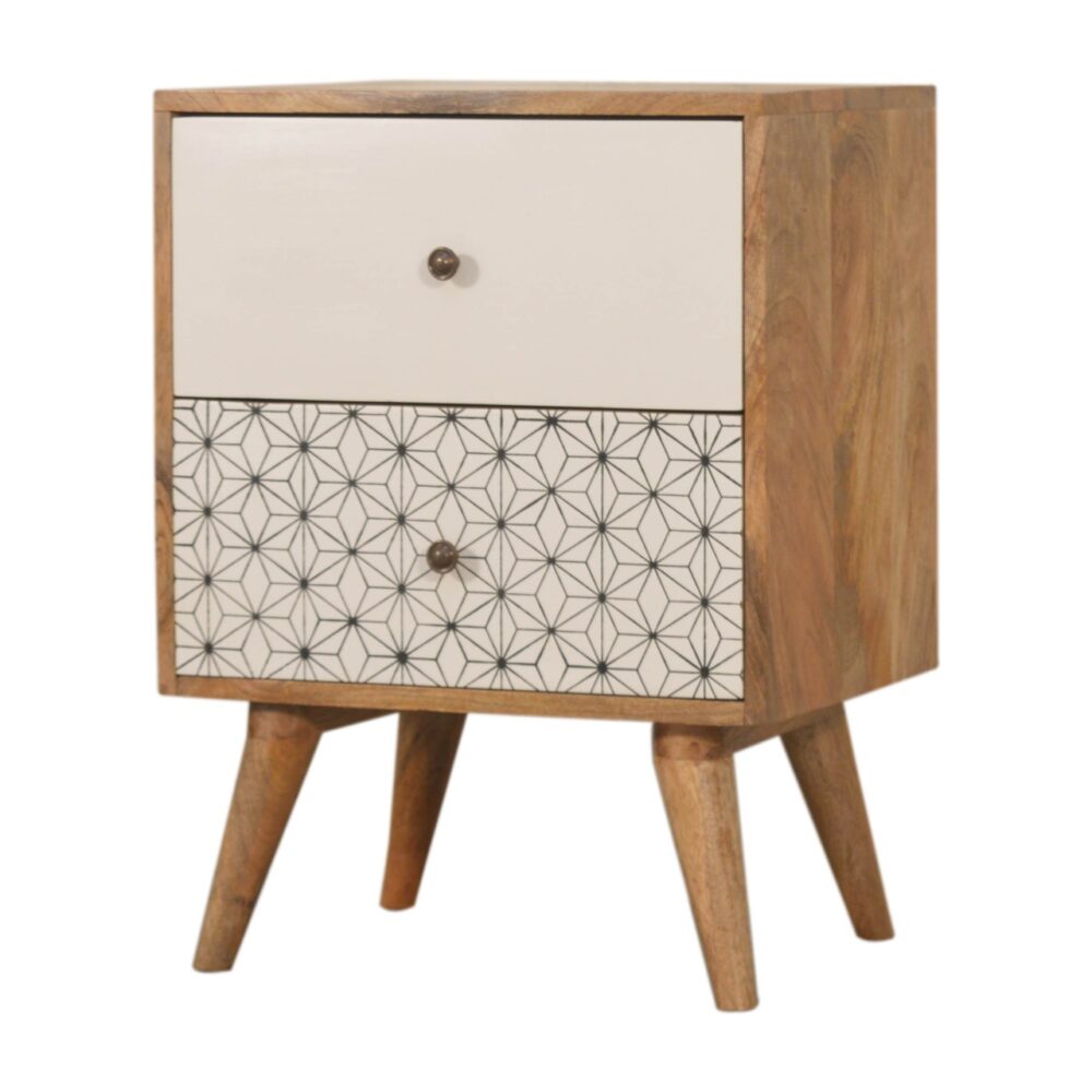 wholesale Geometric Screen Printed 2 Tone Bedside for resale