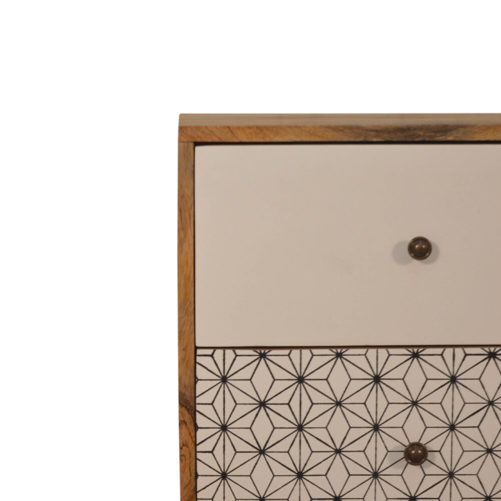 wholesale Geometric Screen Printed 2 Tone Bedside for resale