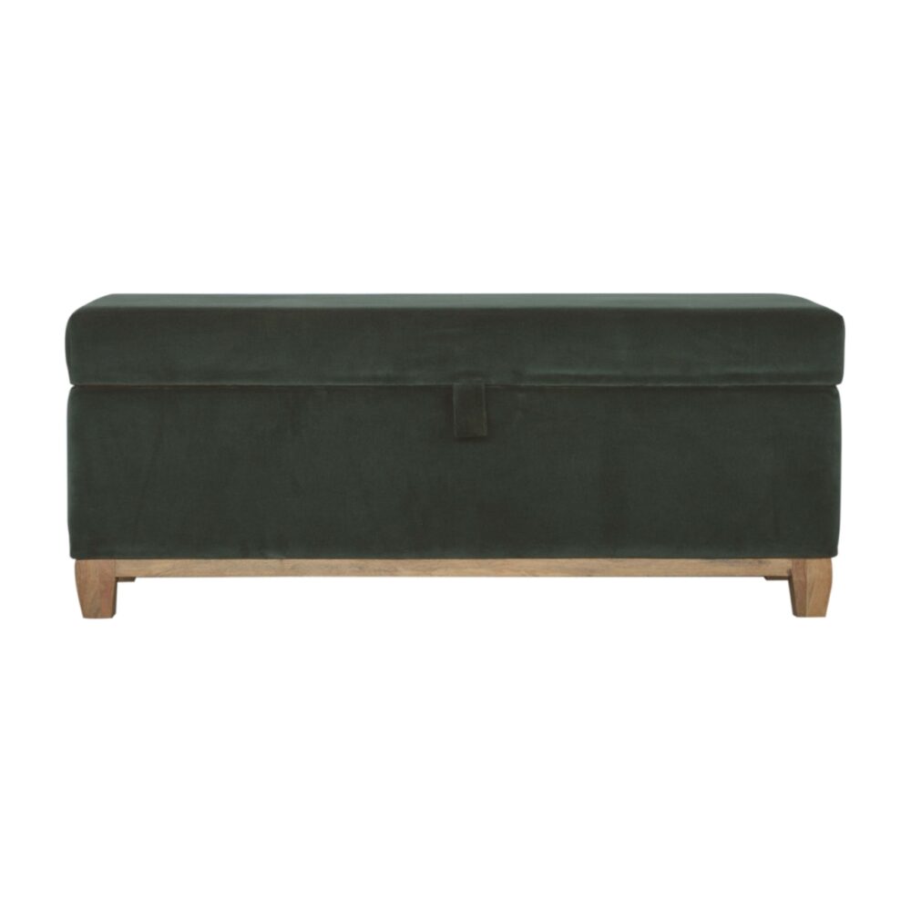 Emerald Cotton Velvet Storage Box for resale