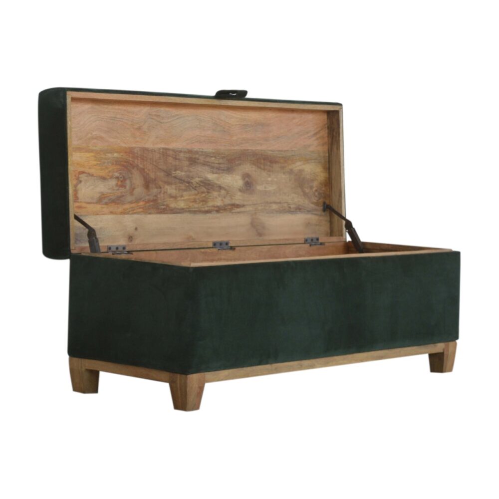 Emerald Cotton Velvet Storage Box for reselling