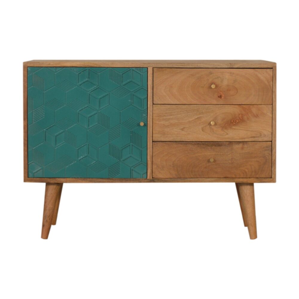 Acadia Teal Cabinet with Drawers wholesalers