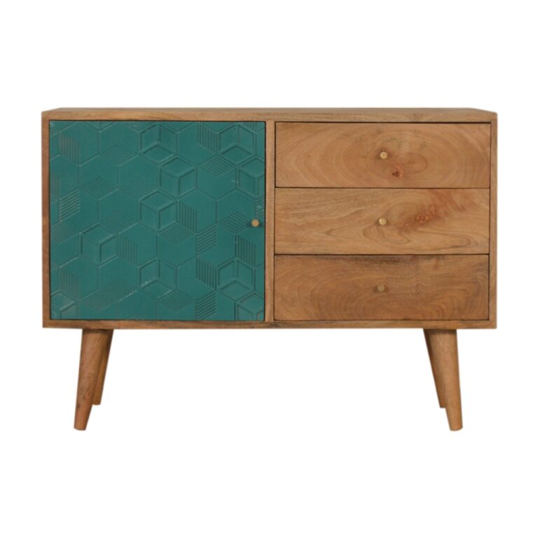 Acadia Teal Cabinet with Drawers for resale