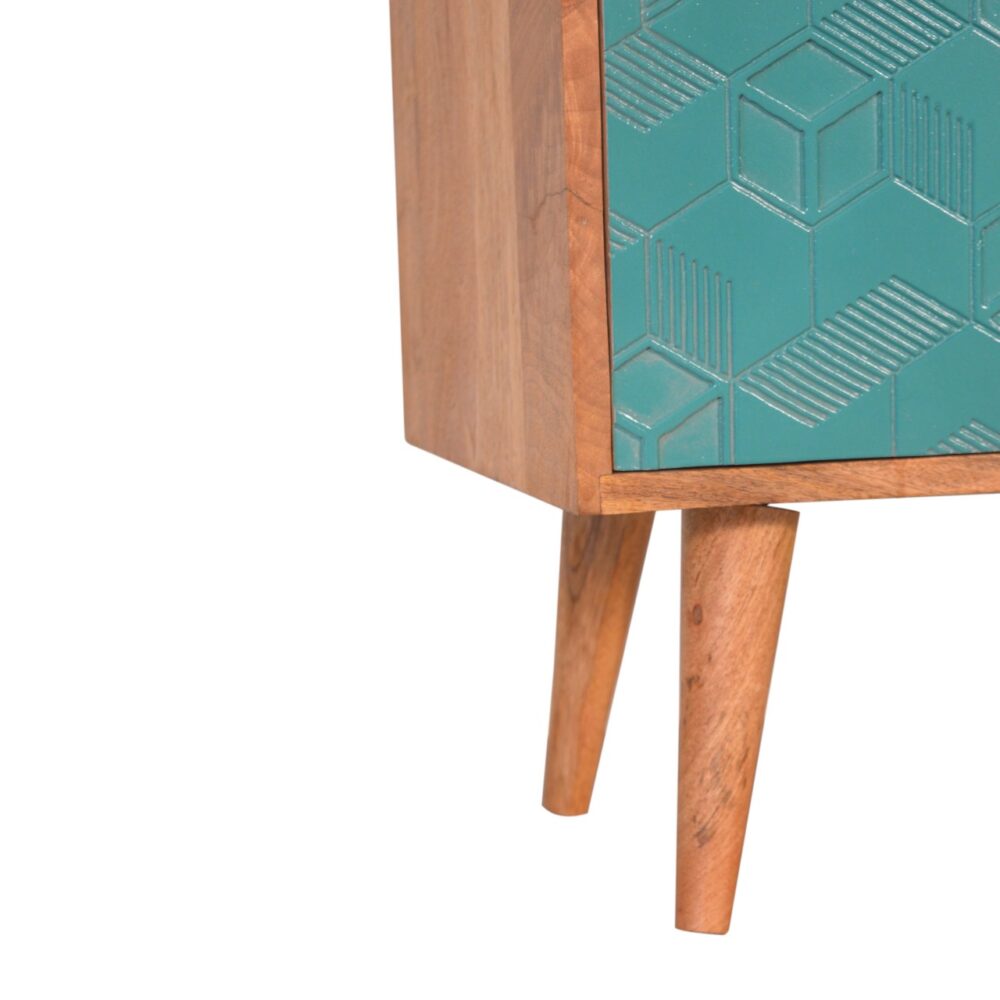 Acadia Teal Cabinet with Drawers for wholesale