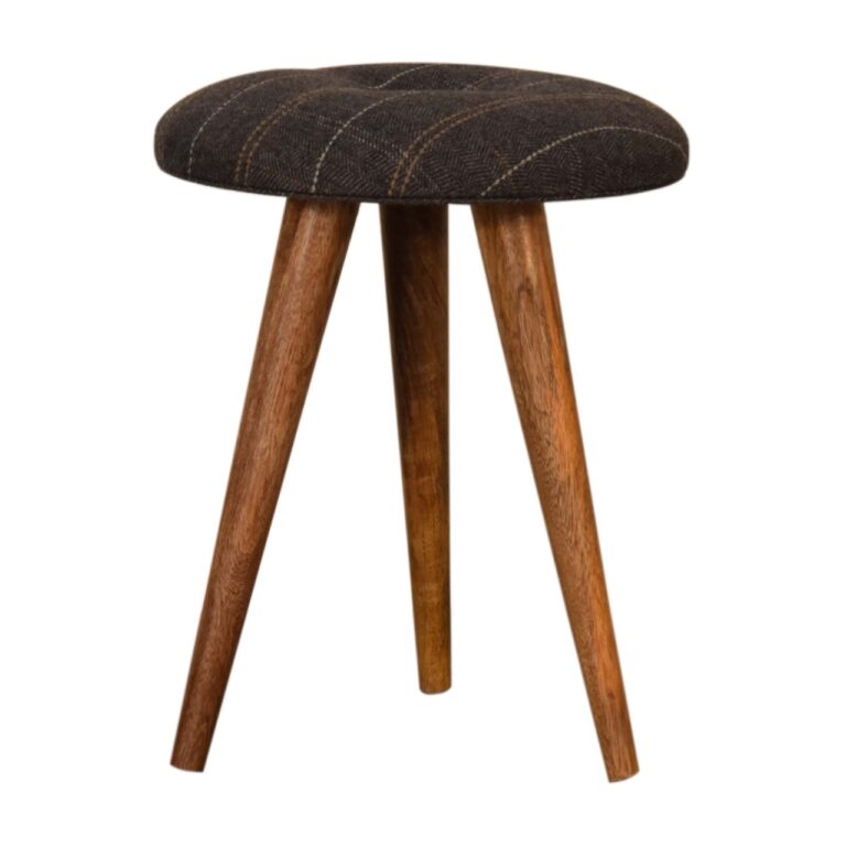 Tweed Patterned Footstool for resale