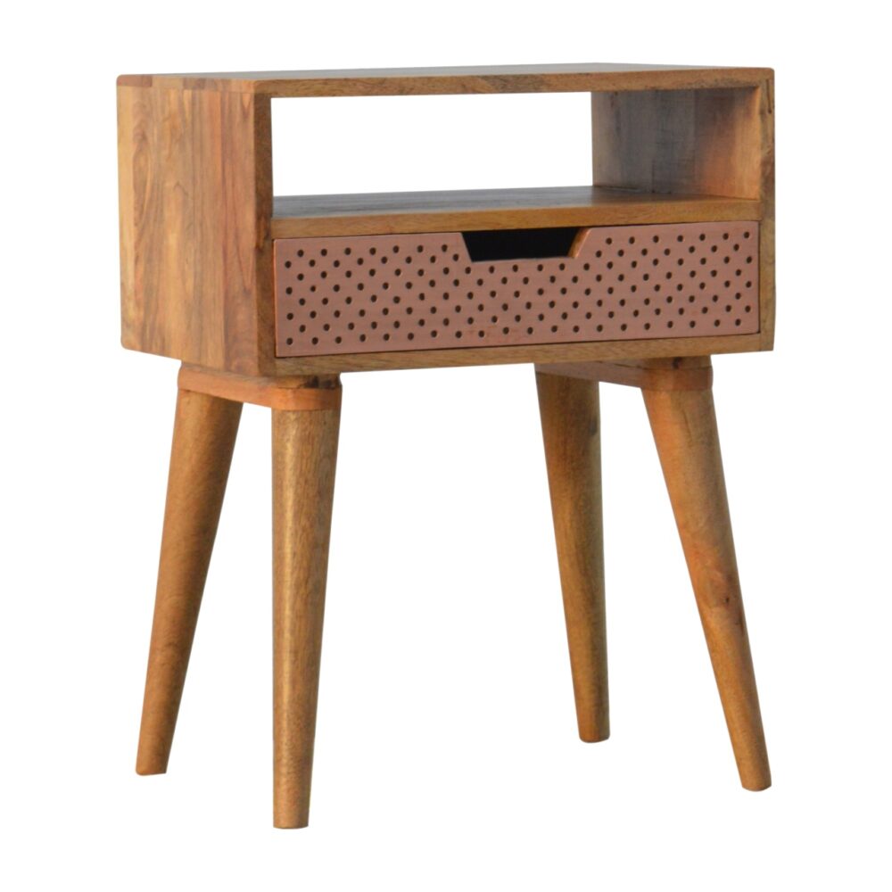 Perforated Copper Bedside with Open Slot dropshipping