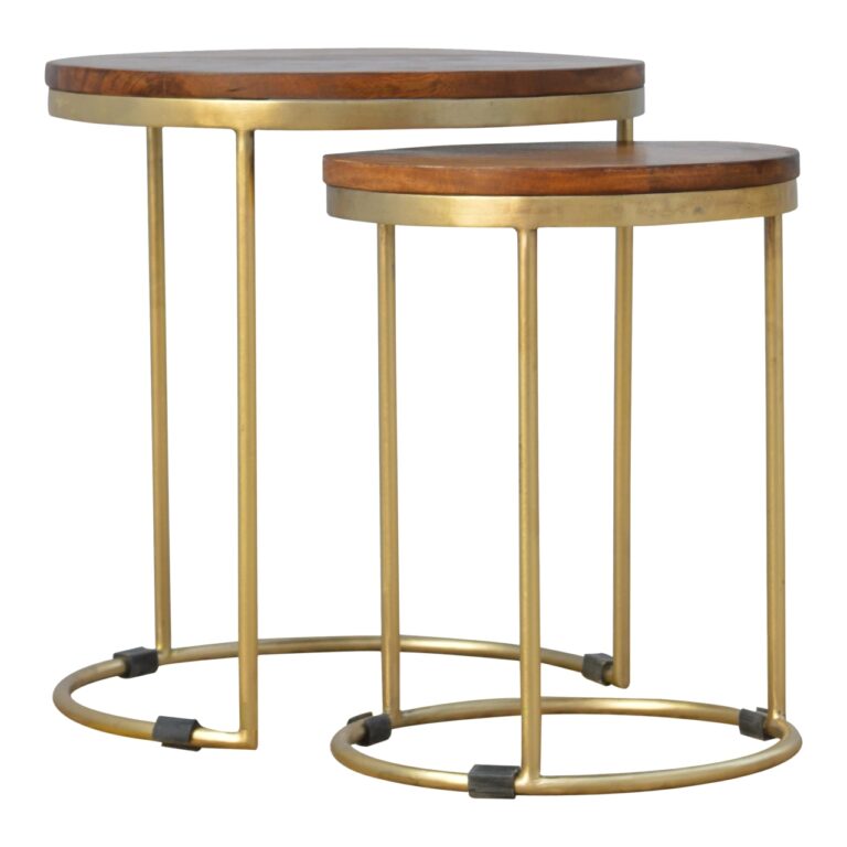 Golden Nesting Stool of 2 for resale