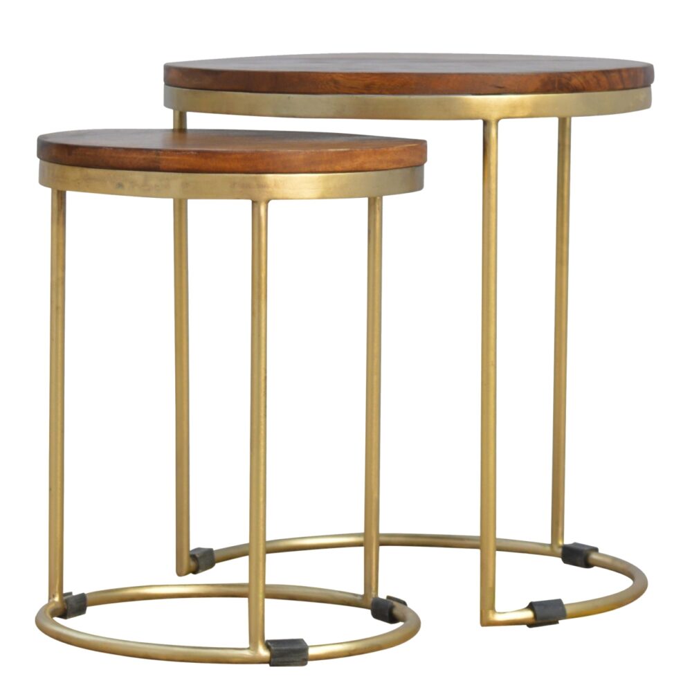 wholesale Golden Nesting Stool of 2 for resale