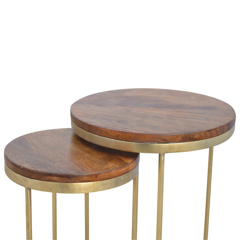 wholesale Golden Nesting Stool of 2 for resale