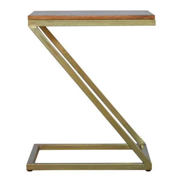 Z-shaped Golden Side Table for resale