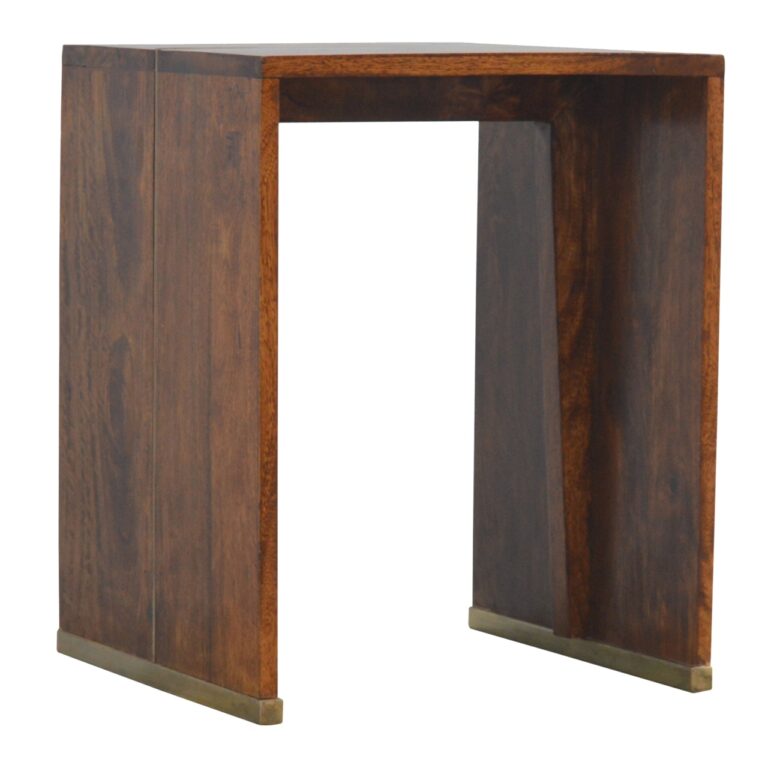 Chestnut End Table with Gold Inlay for resale