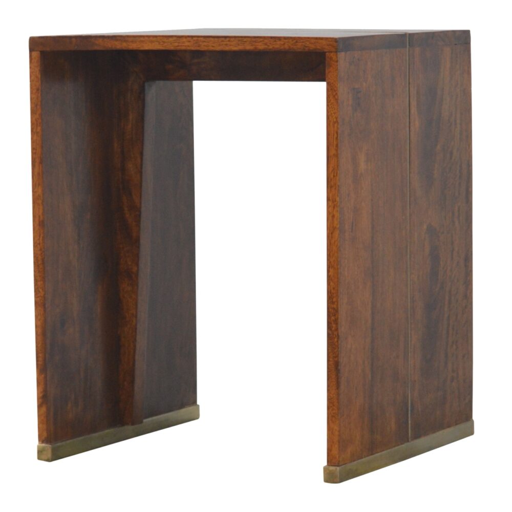 Chestnut End Table with Gold Inlay wholesalers