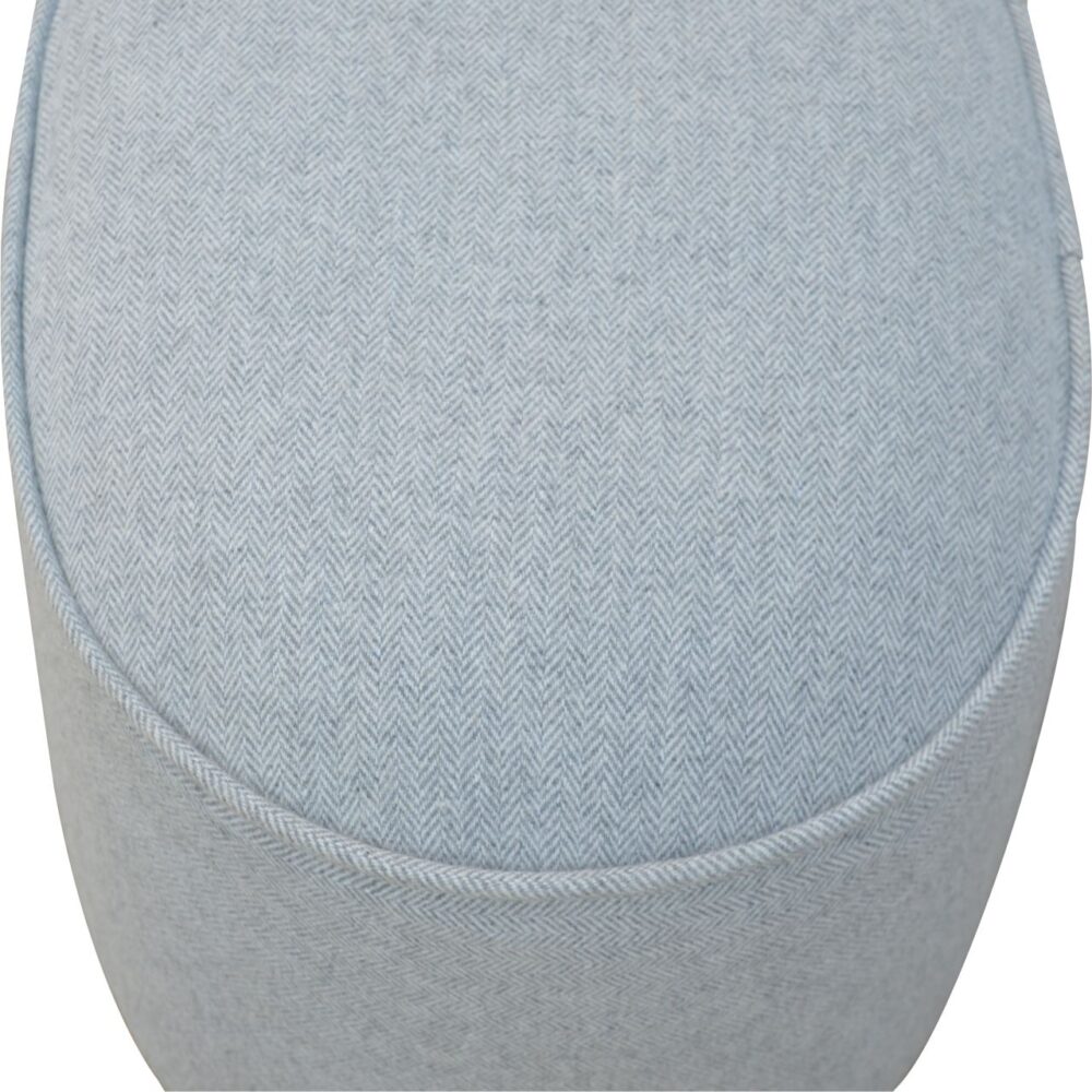 wholesale Light Grey Tweed Oval Footstool for resale