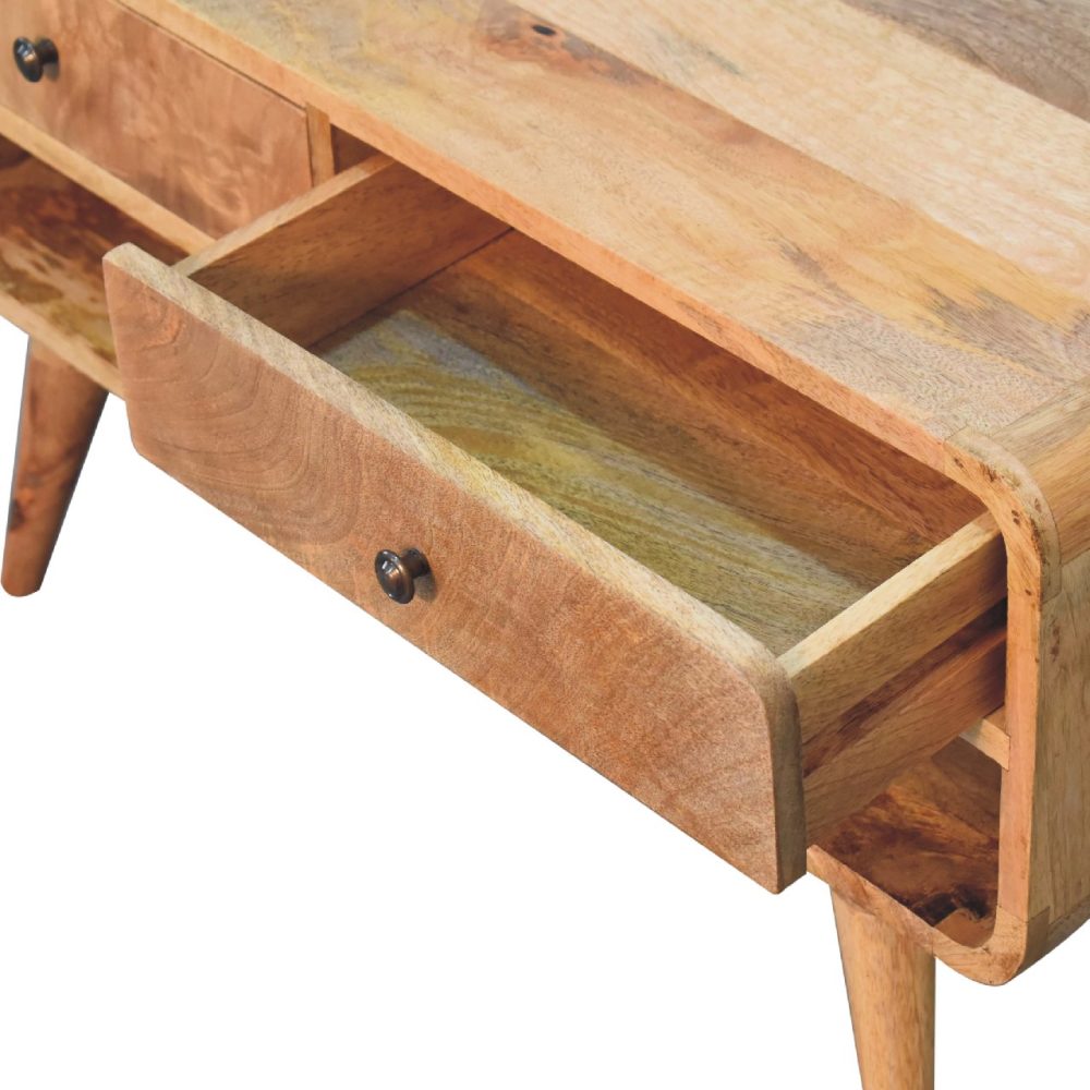 Reverse Curve Oak-ish Media Unit - Image 6
