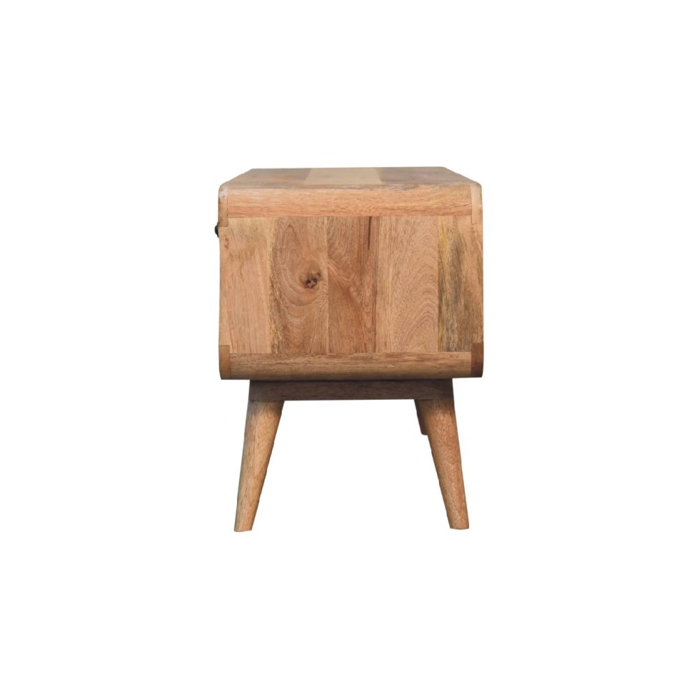 Reverse Curve Oak-ish Media Unit - Image 8