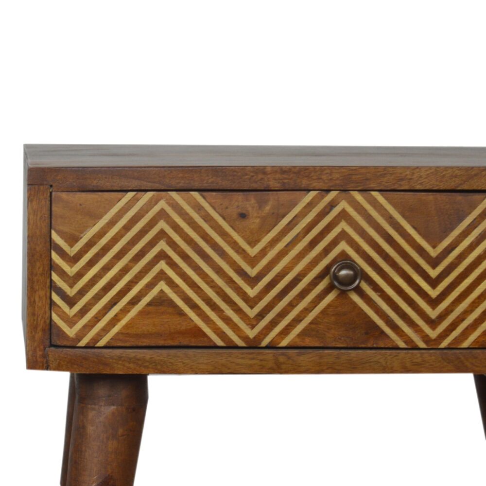 wholesale IN850 - Brass Inlay Chevron Bedside for resale