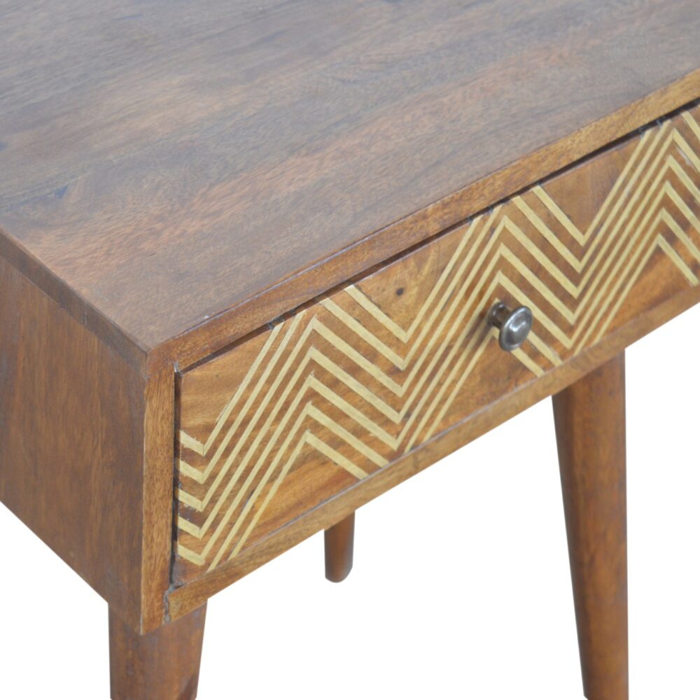 IN850 - Brass Inlay Chevron Bedside dropshipping