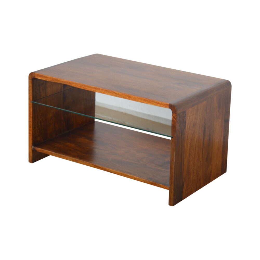 wholesale Chestnut Glass Shelf Coffee Table for resale