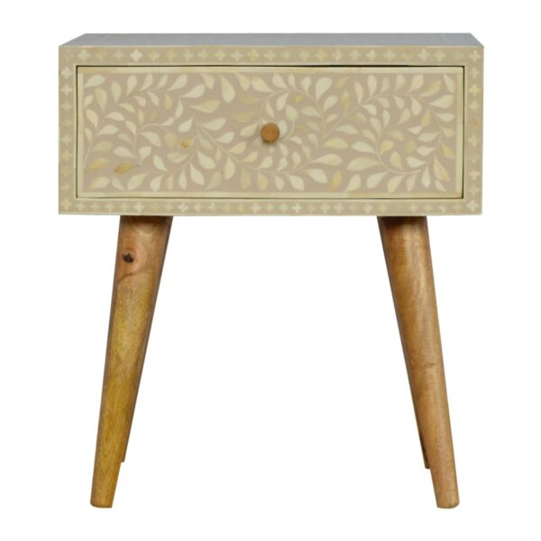 IN450 - Floral Bone Inlay Bedside for resale