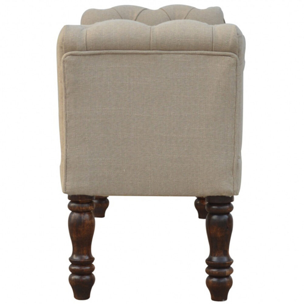 bulk Bedroom Bench Upholstered In Mud Linen for resale