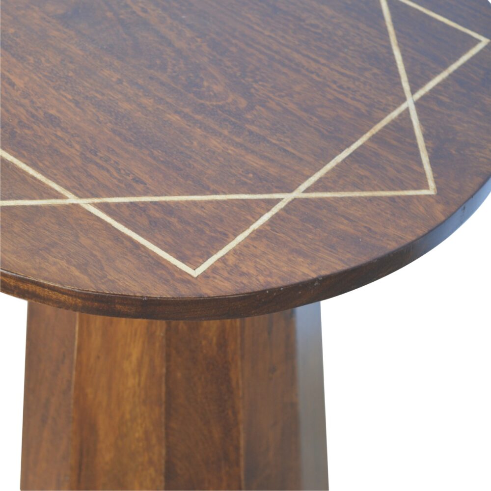 IN351 - Geometric Brass Inlay End Table dropshipping