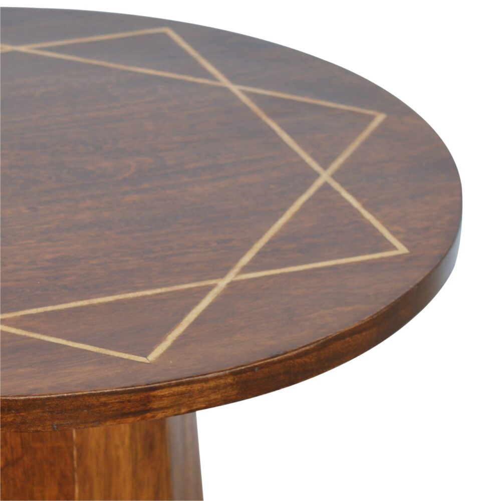 IN351 - Geometric Brass Inlay End Table for resell