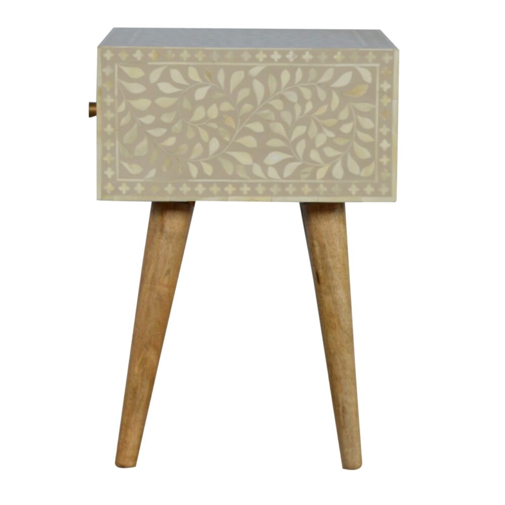 IN450 - Floral Bone Inlay Bedside for wholesale