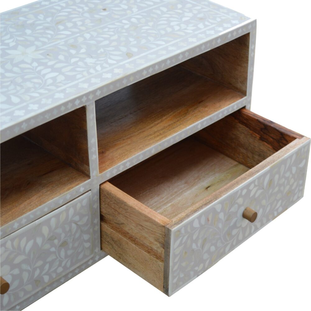 wholesale IN452 - Floral Bone Inlay Media Unit for resale