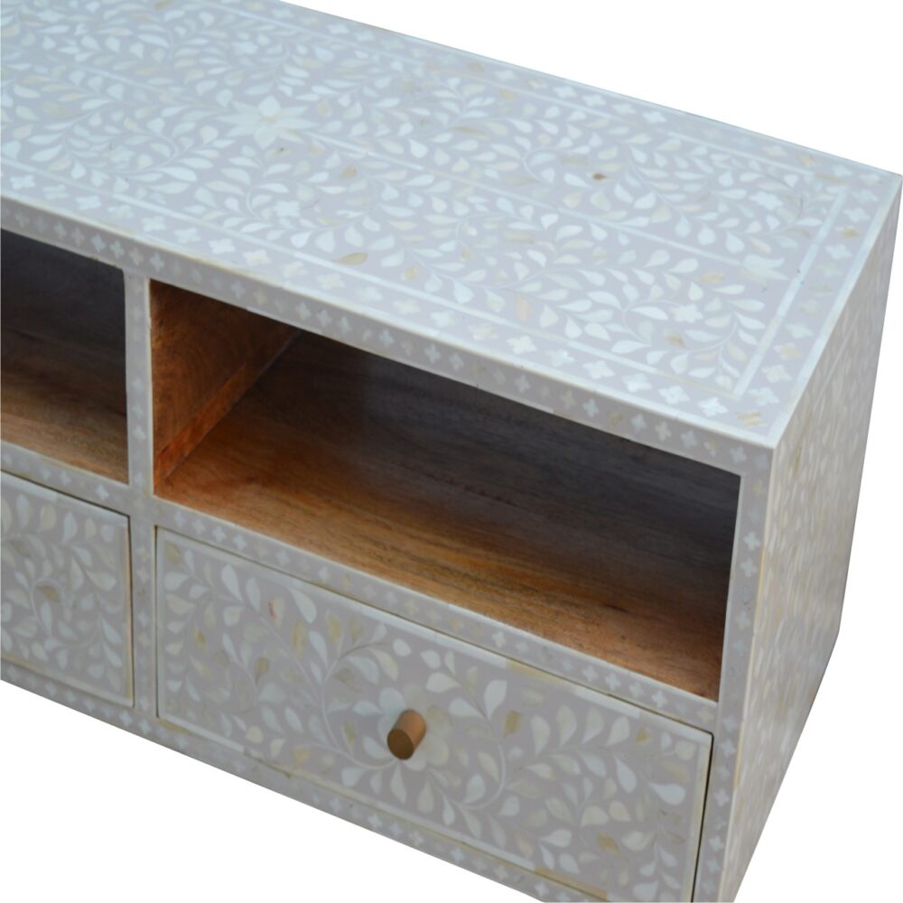 IN452 - Floral Bone Inlay Media Unit for resell