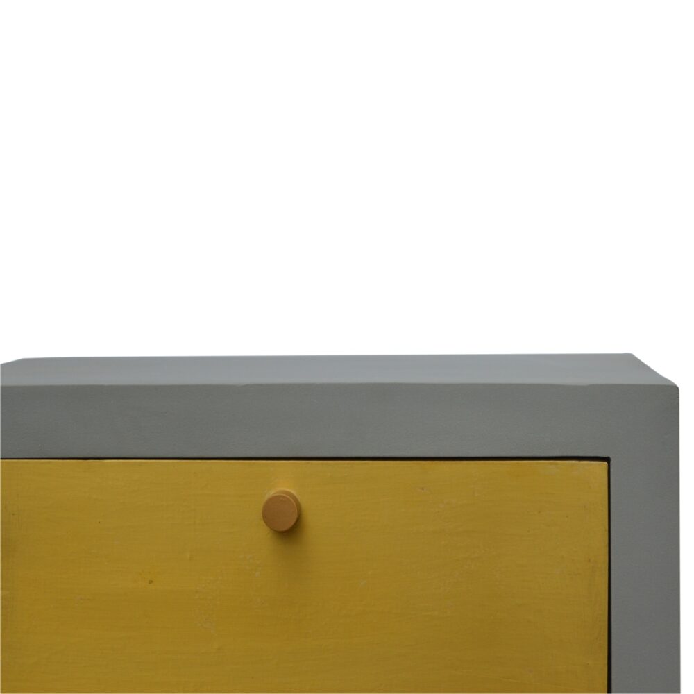 IN476 - Sleek Cement Bedside with Gold Drawer Fronts dropshipping