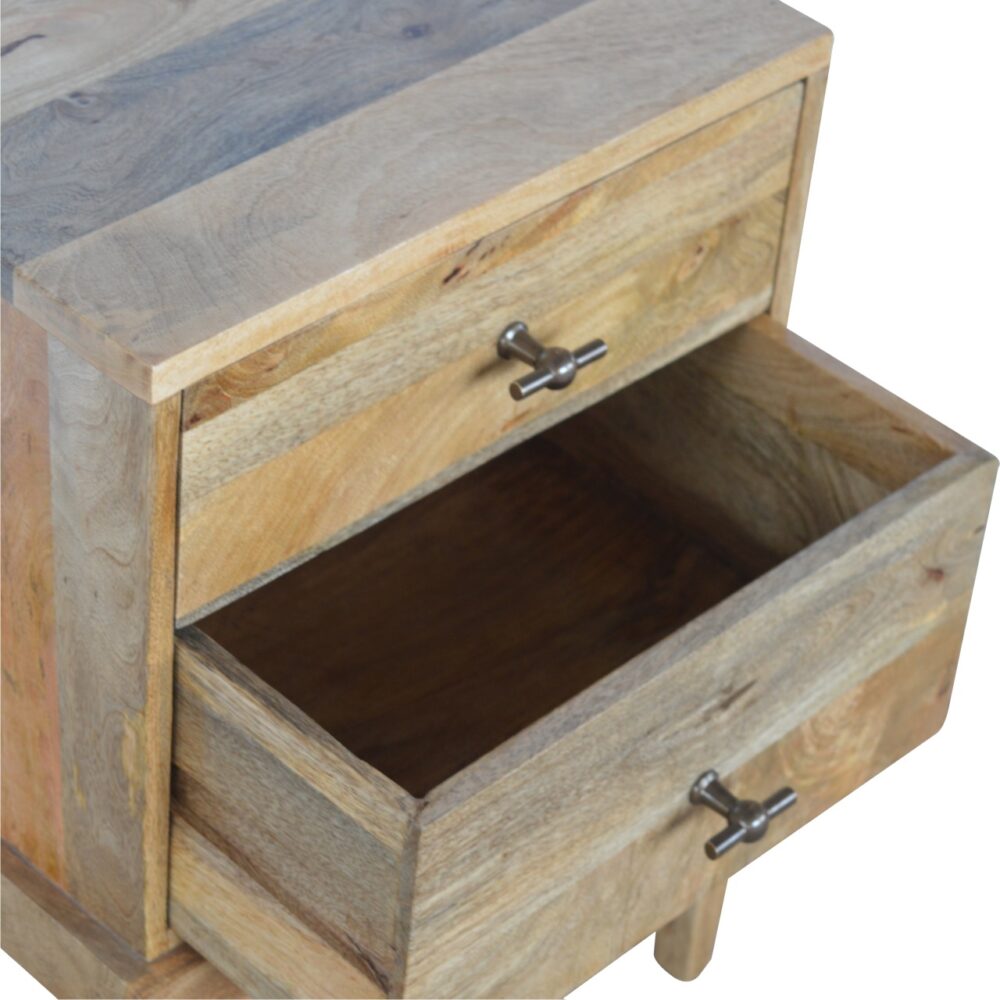 Solid Wood Bedside with T-Bar Knobs for resell