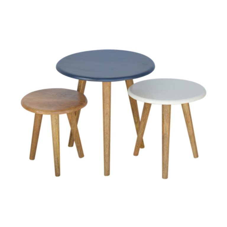 IN543 - Multi Nordic Style Stool Set of 3 for resale