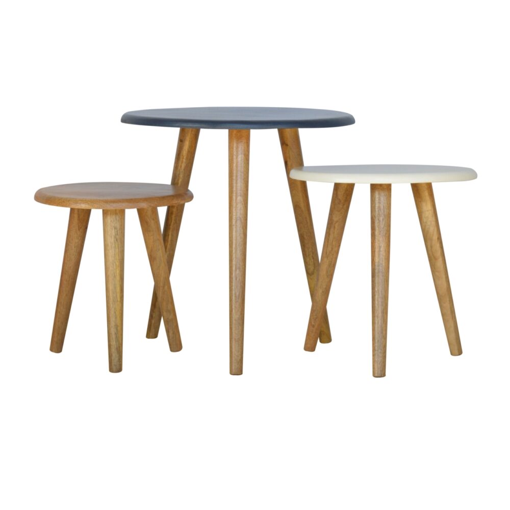 wholesale IN543 - Multi Nordic Style Stool Set of 3 for resale