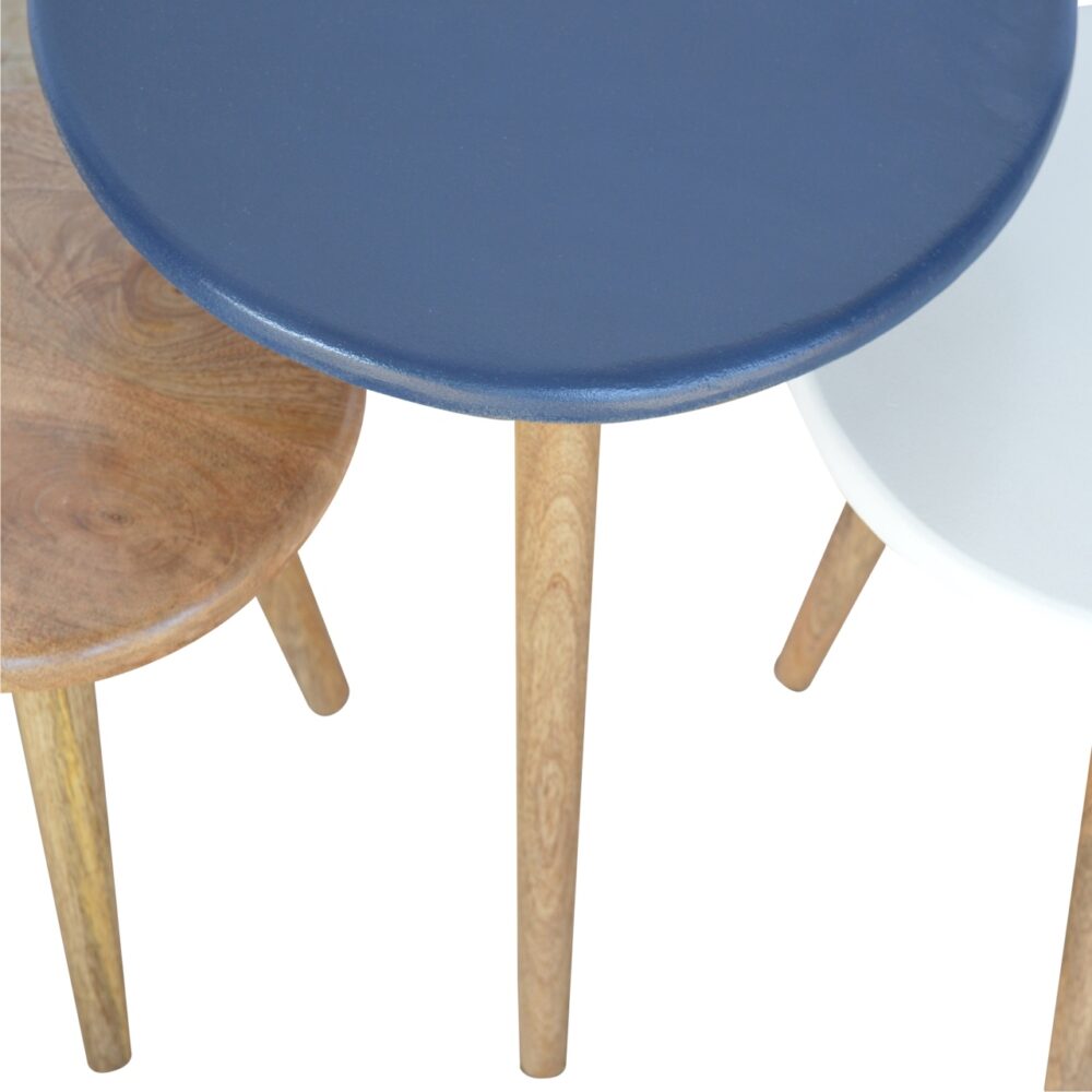 IN543 - Multi Nordic Style Stool Set of 3 dropshipping