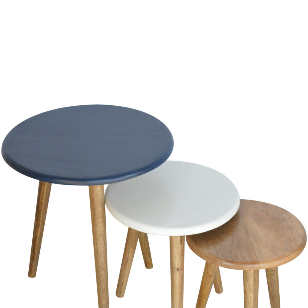 IN543 - Multi Nordic Style Stool Set of 3 for resell