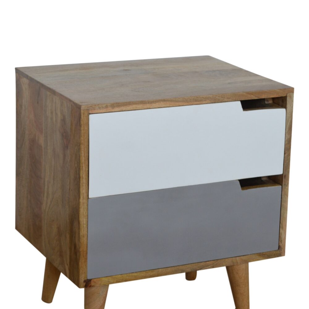 wholesale IN725 - Grey Painted Bedside with Cut out Slots for resale